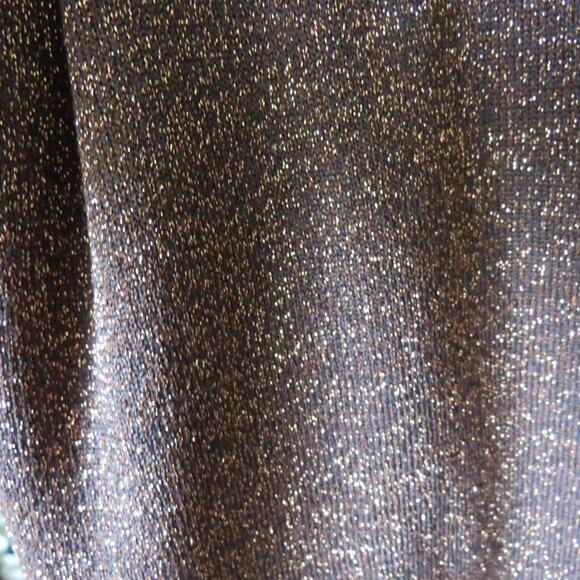 One Girl Who… The Universe Women's Brown Metallic Sweater L - Picture 9 of 12